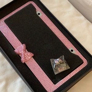 Pink Blinged Out License Plate Cover